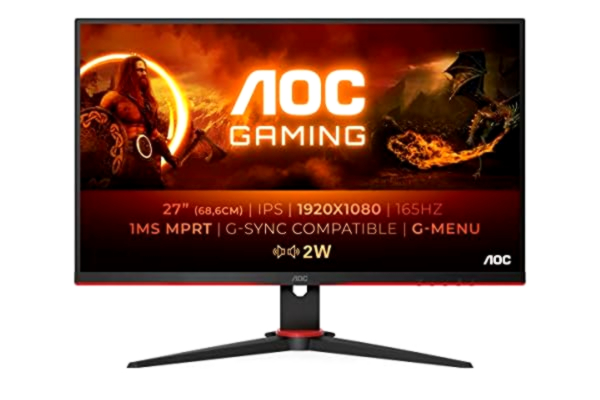 AOC  Gaming 27G2SPAE/BK, 68,6 cm (27 tommer), 165 Hz, Adaptive Sync, IPS - DP, 2xHDMI, VGA
