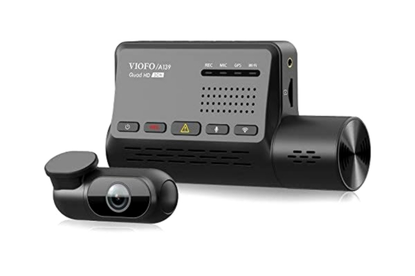 Viofo Dash Cam voor en achter 1440P+1080P Dual Channel Auto Dash Camera w/WiFi, GPS, Anti-Glare Filter, Super Nachtzicht, Supercondensator, Parking Monitor, G-Sensor, Ondersteuning 256GB Opslag VIOFO A139 2CH