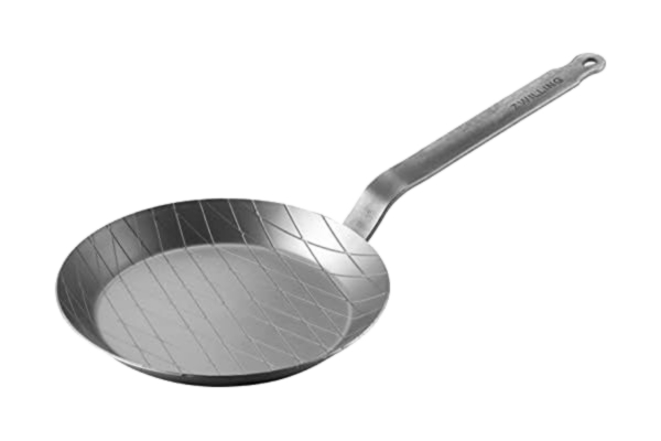 Zwilling ZWILLING FORGÉ Poêle en Fer, Fond Épais avec Structure en Losange, pour Griller ou Saisir à Feu Vif, Ø28cm, Argent