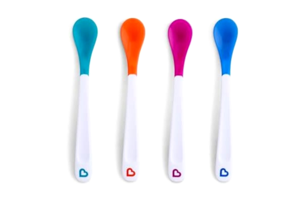 Munchkin  White Infant Safety Spoons, Multicoloured, Pack of 4