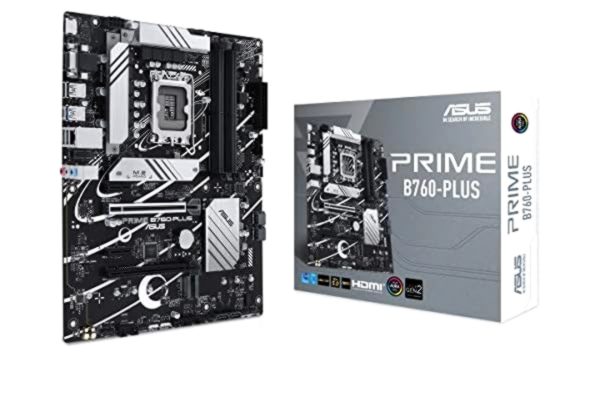 Asus ASUS PRIME B760-PLUS spelmoderkortsuttag Intel LGA 1700 (Intel B760, ATX, DDR5-minne, PCIe 5.0, 3x PCIe 4.0 M.2, Thunderbolt 4, Aura Sync)