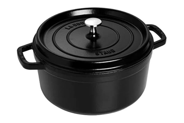 Staub STAUB emaljerad gjutjärnsgryta/Cocotte, Diameter: 24 cm, 3,8 l, Svart