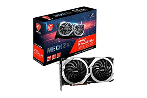 MSI , XT MECH 2X 12G, Karta Graficzna, 12 GB GDDR6, Radeon RX 6700 XT, Srebrny/Czarny