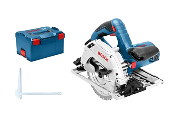 Bosch Pilarka tarczowa GKS 55+ GCE Bosch Professional (1 350 W, Ø tarczy: 165 mm, prowadnica równoległa, 1 tarcza pilarska, walizka L-BOXX 238)