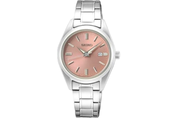 Seiko  Damer analog kvartsur med rostfritt stål armband SUR529P1, silver, Armband