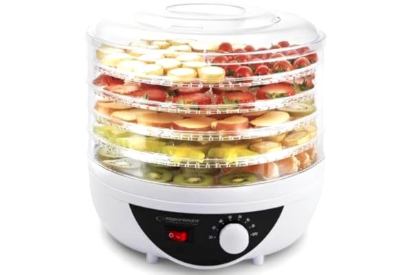 Esperanza ESPERANZA EKD002 Matdehydrator, Vit, Svart, 25 x 25 x 22 cm