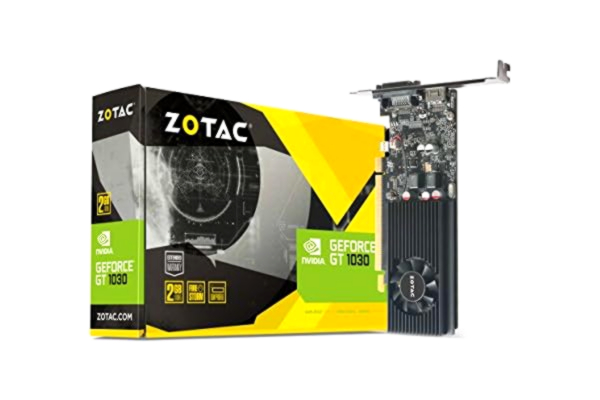 Zotac ZOTAC GeForce GT 1030 Low Profile - 2GB GDDR5 RAM - Näytönohjaimet