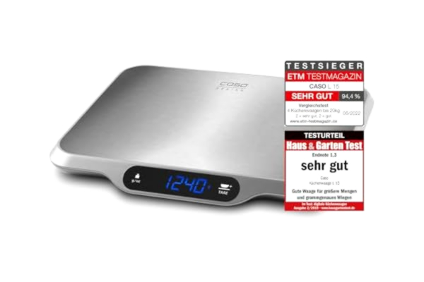 Caso  L15 Köksvåg, Silver, 26,5 x 33 x 27 cm