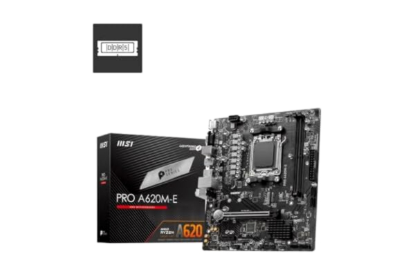 MSI  PRO A620M-E Hovedkort - AMD A620 - AMD AM5 socket - DDR5 RAM - Micro-ATX