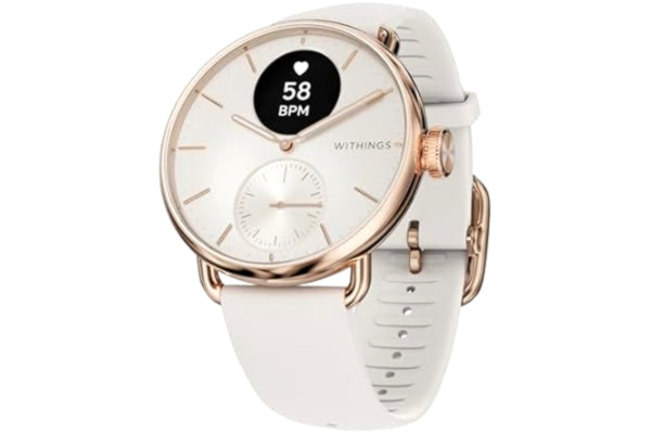 Withings  ScanWatch 2 hjärtan hälsa hybridklocka för män och kvinnor – EKG, SPO2, temperaturövervakning, sömnspårning, andningshälsa, cykelspårning, livstid