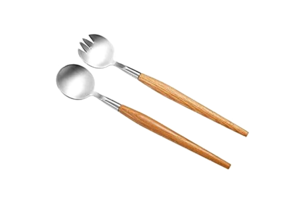 Dorre Sico Salladsbestick 2 delar rostfritt stål med trähandtag 28 cm