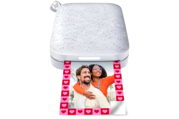 HP  Sprocket 2x3" Instant Smartphone-fotoskrivare - Bärbar Färgtrådlös Mobil Skrivare - Zink Fotopapper med Klister - Skriv ut från iOS & Android med Bluetooth och Rolig App - Månens pärla