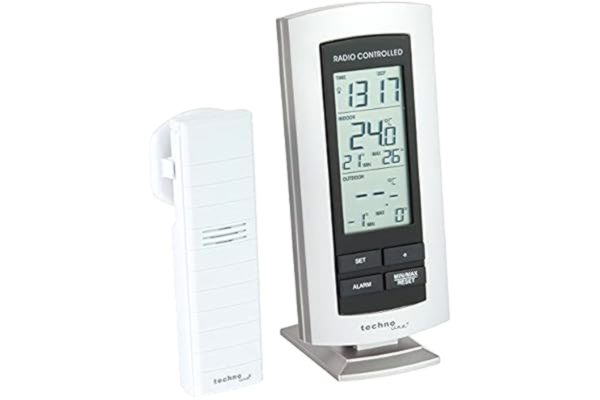 Technoline  Väderstation WS 9140-IT med radioklocka och inomhus- och utomhustemperaturdisplay