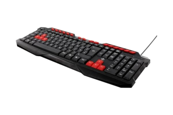 Deltaco  GAM-024UK tangentbord USB QZERTY QWERTY Svart, Orange