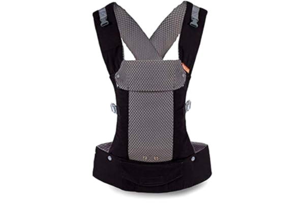 Beco Baby Carrier Beco Gemini draagzak voor pasgeborenen tot peuters - ergonomische draagzak met cool air mesh, verstelbaar, gemakkelijk vast te maken, gewatteerde heupriem 7-35lbs (Cool Black)