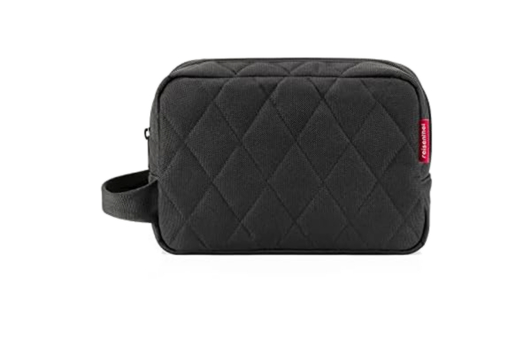 Reisenthel reisenthel cosmeticpouch M Rhombus Black - Trousse de Toilette pour cosmétiques, câble de Recharge et Effets personnels, Couleur:Rhombus Black