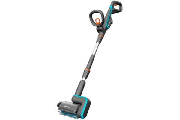 Gardena  batteridrivet multirengöringsredskap AquaBrush Patio 03/18V P4A solo: Batteridrivet rengöringsredskap, våtrengöring av terrassgolv i ett enda steg, utan batteri (14841-55)