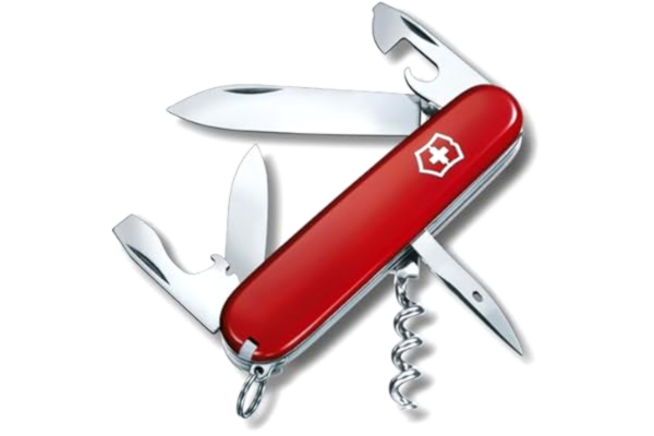 Victorinox  1360300 Spartan fickkniv (12 funktioner, blad, korkskruv, konservöppnare, kapsylöppnare, pincett)