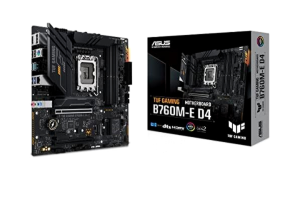 Asus ASUS TUF GAMING B760M-E D4 (V2) Emolevy - Intel B760 - Intel LGA1700 socket - DDR4 RAM - Micro-ATX