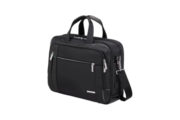 Samsonite  Spectrolite 3.0 - Portfölj 15.6" (42 cm) med Smarta Funktioner, Praktisk Inre Uppdelning, Utbyggbar - 18/22L - Svart
