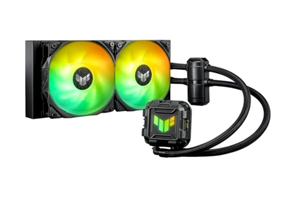 Asus ASUS TUF Gaming LC II 240 ARGB allt-i-ett-flytande CPU-kylare (Aura Sync belysning, 2x TUF Gaming 120 mm ARGB-radiatorfläkt, svart)