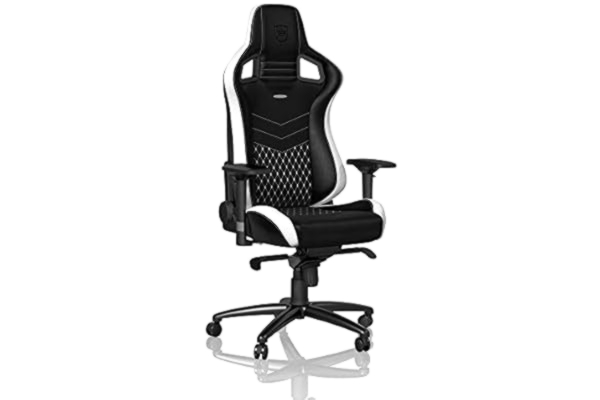 Noblechairs noblechairs EPIC Real Leather - Black / White Gamingstol - Svart/Hvit - Lær - Opptil 120 kg