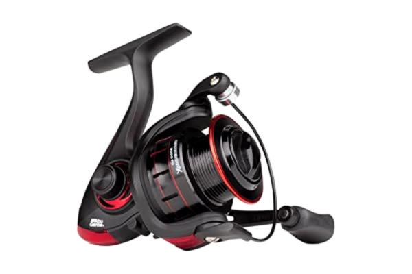 ABU Garcia Abu Garcia Cardinal X spinnrulle – spinnfiskerulle för rovfiskar – öring, abborre, gädda, lax, svart/röd, 1000