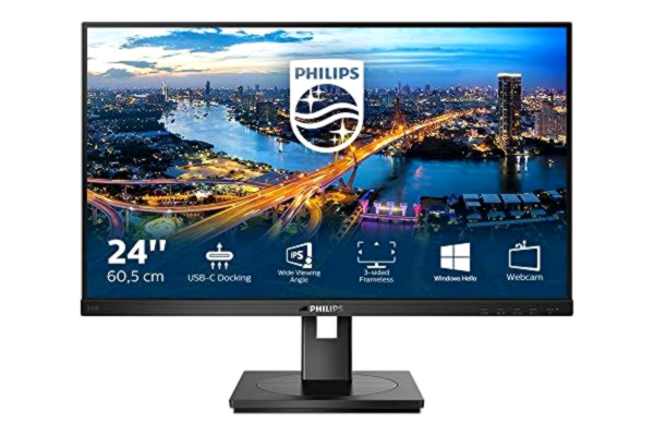 Philips  Monitory 243B1-24" FHD USB-C, z regulacją wysokości (1920 x 1080, 75 Hz, HDMI, DisplayPort, USB-C, RJ45, koncentrator USB), kolor czarny, 23,8"
