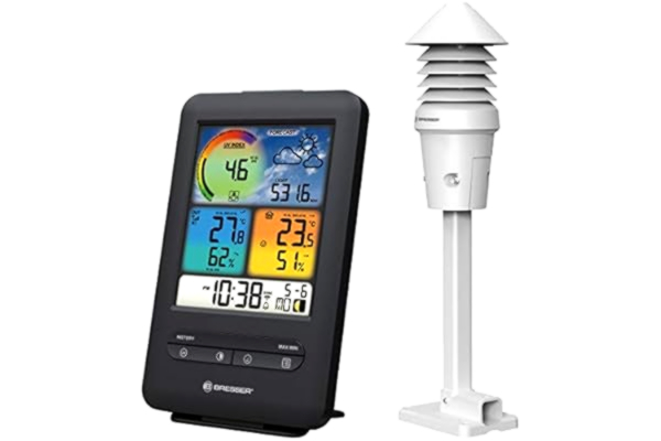 Bresser BRESSER Station météo sans Fil avec capteur extérieur W-LAN Station météo Couleur avec capteur UV 4 en 1