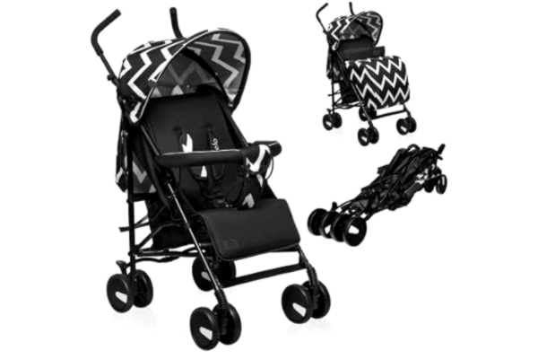 Lionelo  barnevogn Elia Oslo sort og hvid