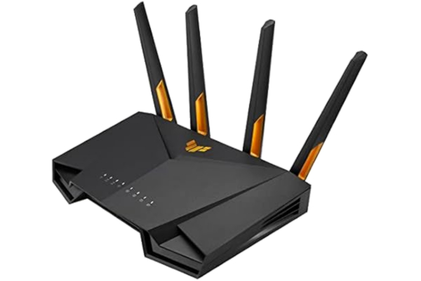 Asus ASUS TUF Gaming AX3000 V2 Dual Band WLAN kombinerbar router (thhering som 4G och 5G-router-ersättare, WiFi 6, upp till 3000 Mbit/s, mobilspelläge, 2,5 Gbit/s port, AiMesh, AiProtection Pro)