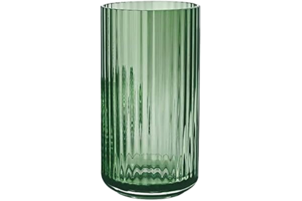 Lyngby By Hilfling Lyngby Porcelæn vase H20.5 cm Lyngby munblåst glas tidlös design, grön