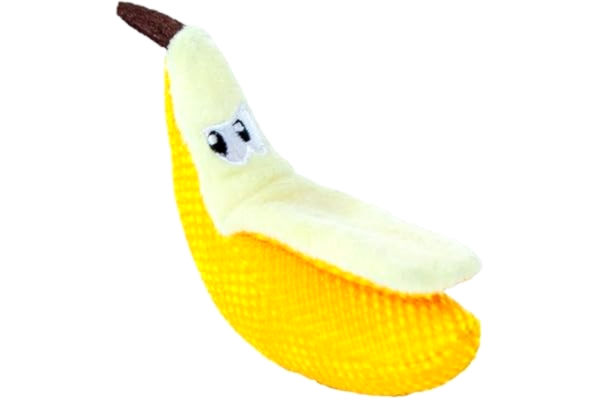 Petstages  Dental Banana - Tuggleksak för katter - med kattmynta - gul