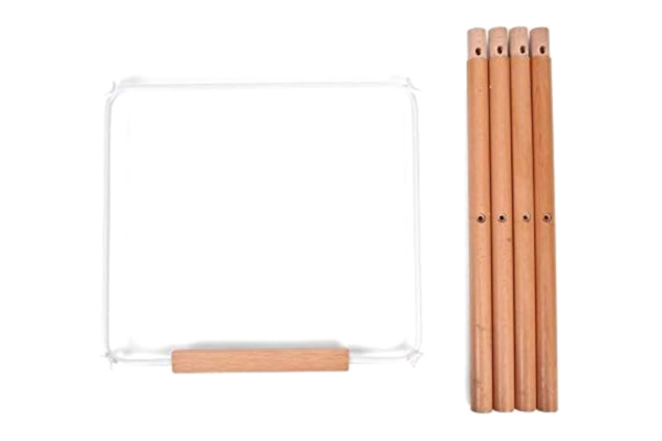 Childhome CHILDHOME, set poten extra lang voor hoge babystoel Evolu 2, past bij een hoogte van 90 cm, keukentafel of bar, voetstukjes, beukenhout, makkelijk in elkaar te zetten, kleur antraciet