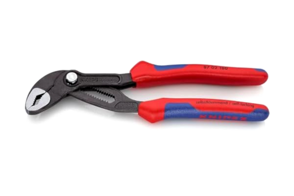 Knipex  Cobra Hightech polygriptång grå, försedd med korrosionsskydd, Med flerkomponentsöverdrag 180 mm 87 02 180
