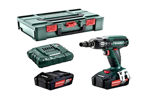 Metabo  sladdlös slagnyckel SSW 18 LTX 400 BL (602205500) 18 V 2 x Li-Ion; laddare ASC 55; metaBOX 145, typ av batteripack: Li-Ion, batterispänning: 18 V, batterikapacitet: 2 x 4 Ah