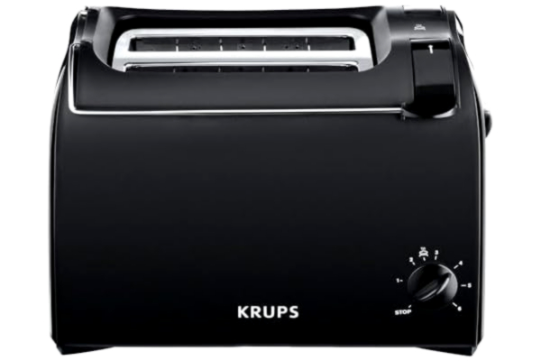 Krups  Brödrost Pro Aroma KH1518 | smullåda | 6 rostnivåer | lyftfunktion | 2 slitsar för 2 skivor | 700 W