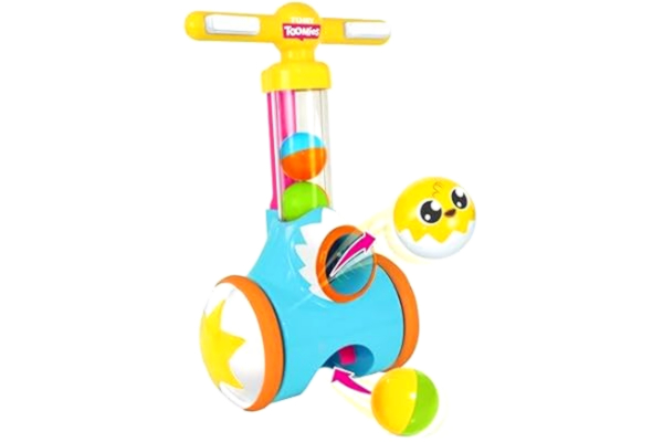 Lamaze Toomies Pic and Pop Push Along babyleksak | Småbarn bolltryckare med bolllauncher och samlare | Lämplig för 18 månader, 2 och 3 år gamla pojkar och flickor