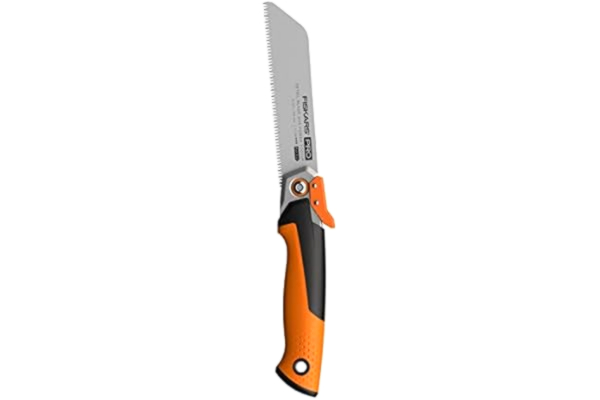 Fiskars  Pro Fällbar handsåg, Bladets längd: 15 cm, 19 TPI, Svart/Orange, PowerTooth, 1062932