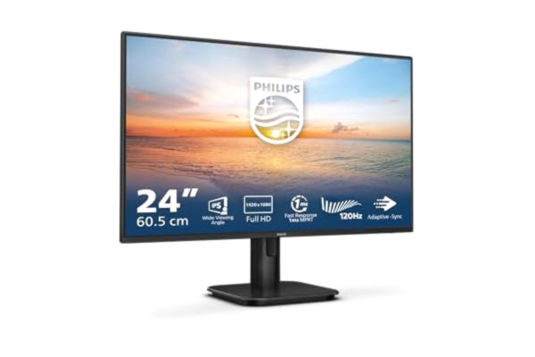 Philips  24E1N1100A 24 tum Full HD integrerad bildskärm - högtalare (1920 x 1080, 100 Hz, VGA, HDMI 1.4) svart