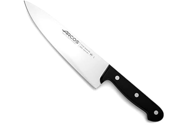 Arcos ARCOS Kockkniv i rostfritt stål. Kökskniv för att skära kött, fisk, fågel, frukt och grönsaker. Ergonomiskt handtag i polyoxymetylen och 200mm blad. Serie Universal. Färg Svart.
