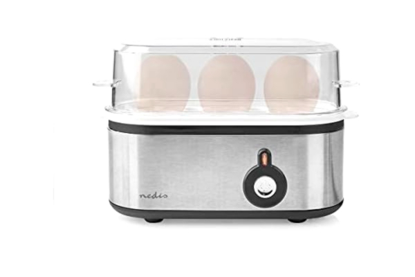 Nedis NEDIS äggkokare | 3 ägg | måttkopp | Aluminium/Svart 0,60 m Svart/Aluminium