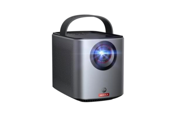 Nebula  Anker Mars 3 Air Miniprojektor, 1080p, med Google TV, smart, bärbar WLAN-projektor med 400 ANSI-lumen, Dolby Digital, 2 x 8 W, 150-tums bild, integrerat batteri, 2,5 timmars speltid