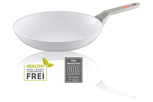 Berndes  Veggie White Induction koekenpan 24 cm 079747 l nieuw met anti-aanbak-keramiek l pan zeer hittebestendig en robuust l inductie