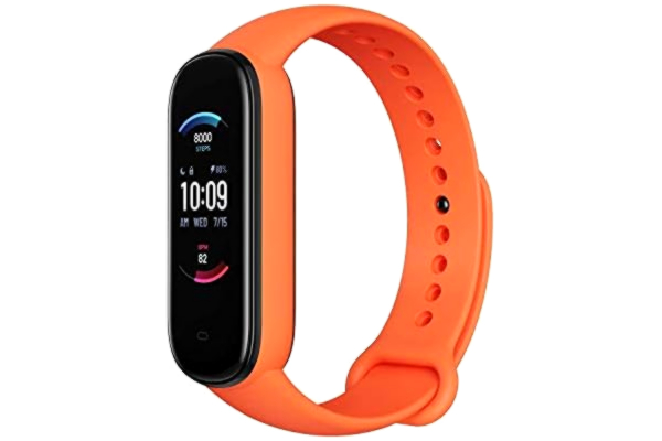 Amazfit  Unisex Band 5 Smartwatch, Pomarańczowy/Czarny, 1.1"
