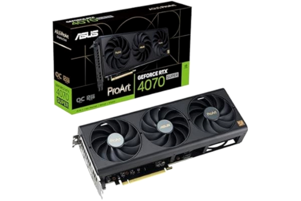 Asus ASUS ProArt GeForce RTX 4070 SUPER 12GB - OC Edition - grafikkort - GeForce RTX 4070 Super - 12 GB GDDR6X - PCIe 4.0 - HDMI, 3 x DisplayPort