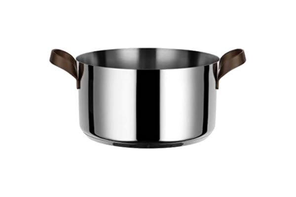 Alessi  PU101/20 Edo Pu101/20-Design Casserole with Two, Handles in 18/10 Pvd Coating, Brown, Stainless Steel