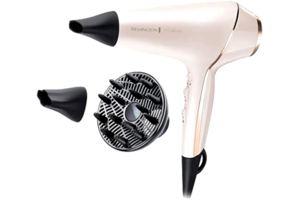 Remington  hårfön, 2400W AC-motor, 3 stylingmunstycken, jongenerator, 3 värme och hastighetsinställningar, kalluftsfunktion, turbo för extra kraft, 3m sladd, PROluxe AC9140