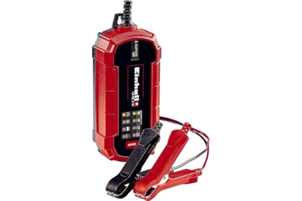 Einhell  Batteriladdare CE-BC 2 M (intelligent batteriladdare med en mikroprocessor-controller för många olika typer av fordonsbatterier, max. 2 ampere, inkl. helisolerade batteriklämmor)