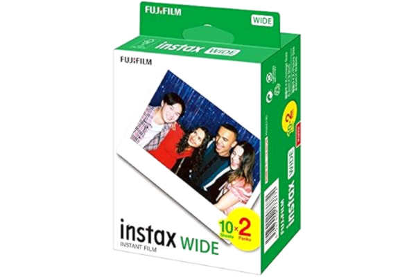 Fujifilm instax WIDE film, 20 pack, Vit ram